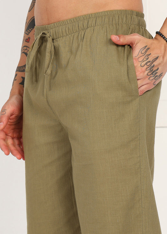 Modern Fit Khaki Cotton Trouser