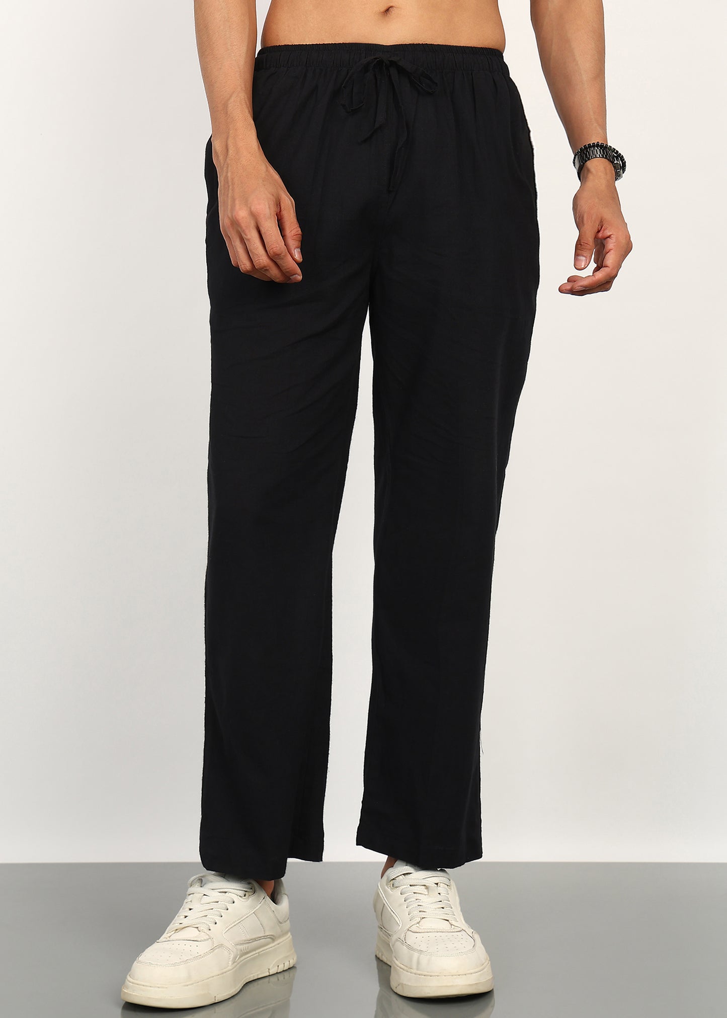 Stay Sharp with Classic Black Trousers