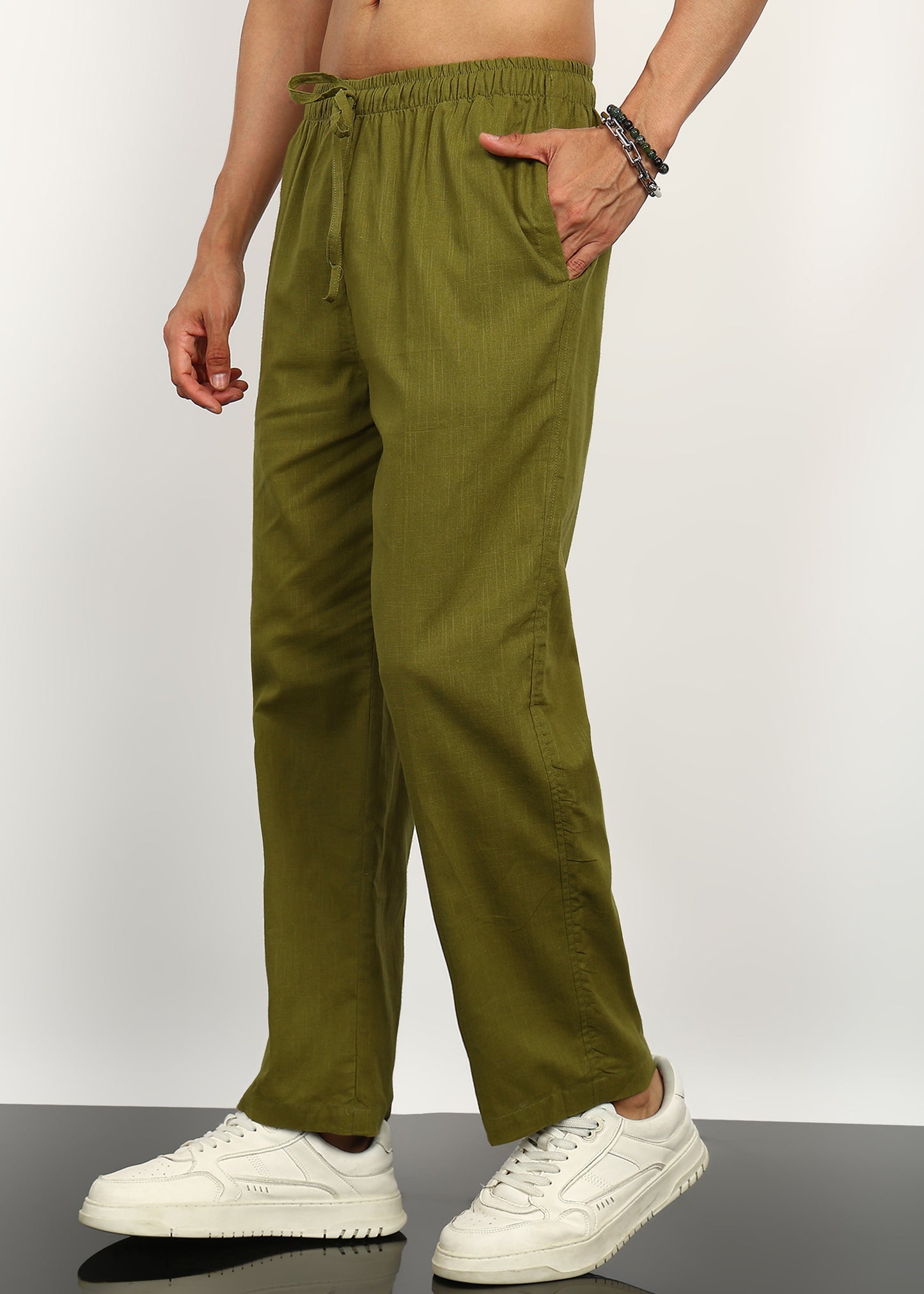Modern Fit Olive Green Trouser