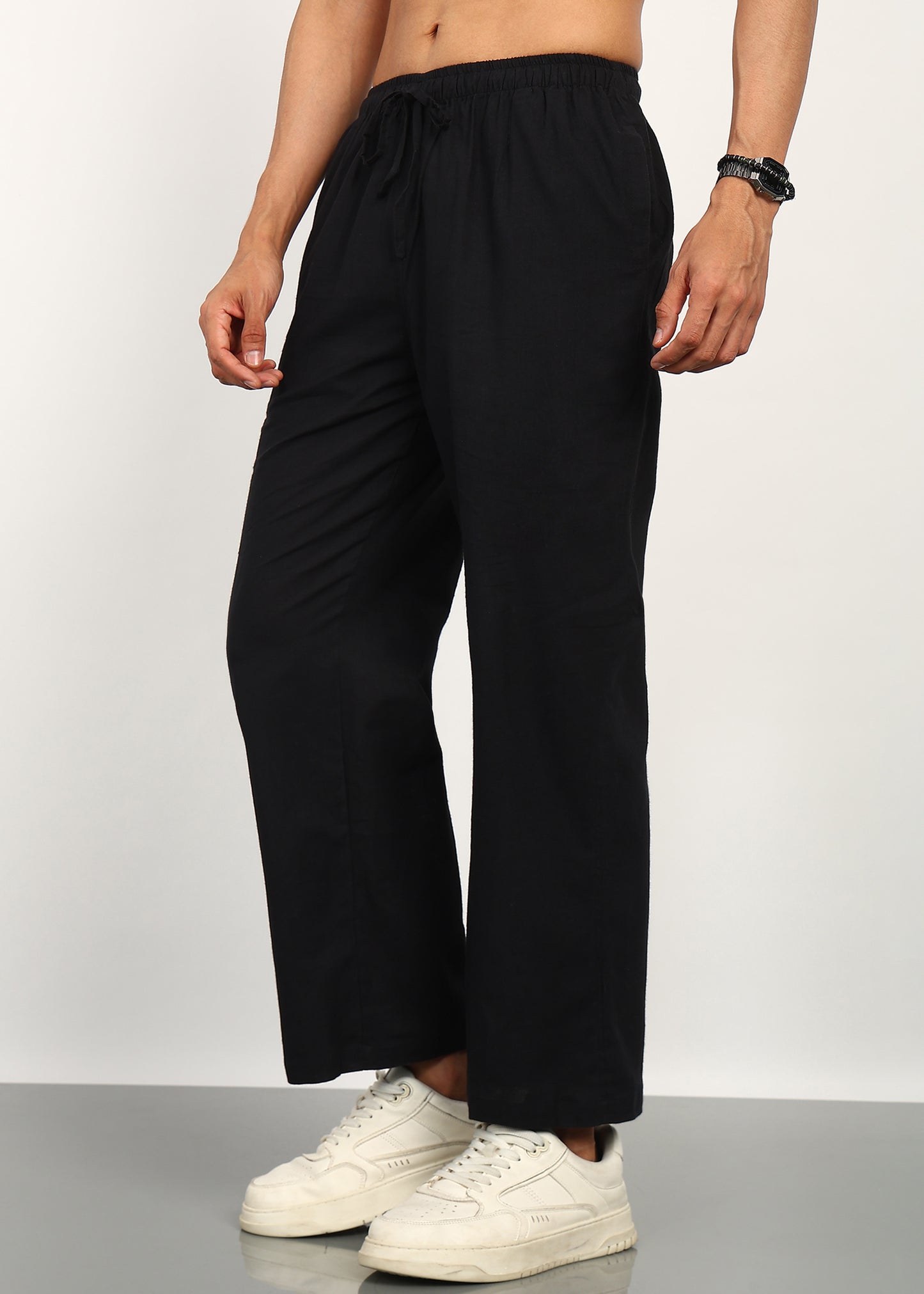 Stay Sharp with Classic Black Trousers
