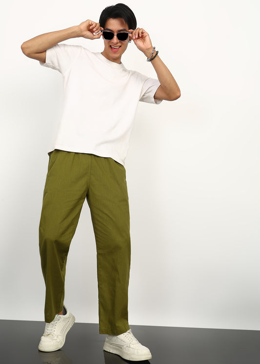 Modern Fit Olive Green Trouser