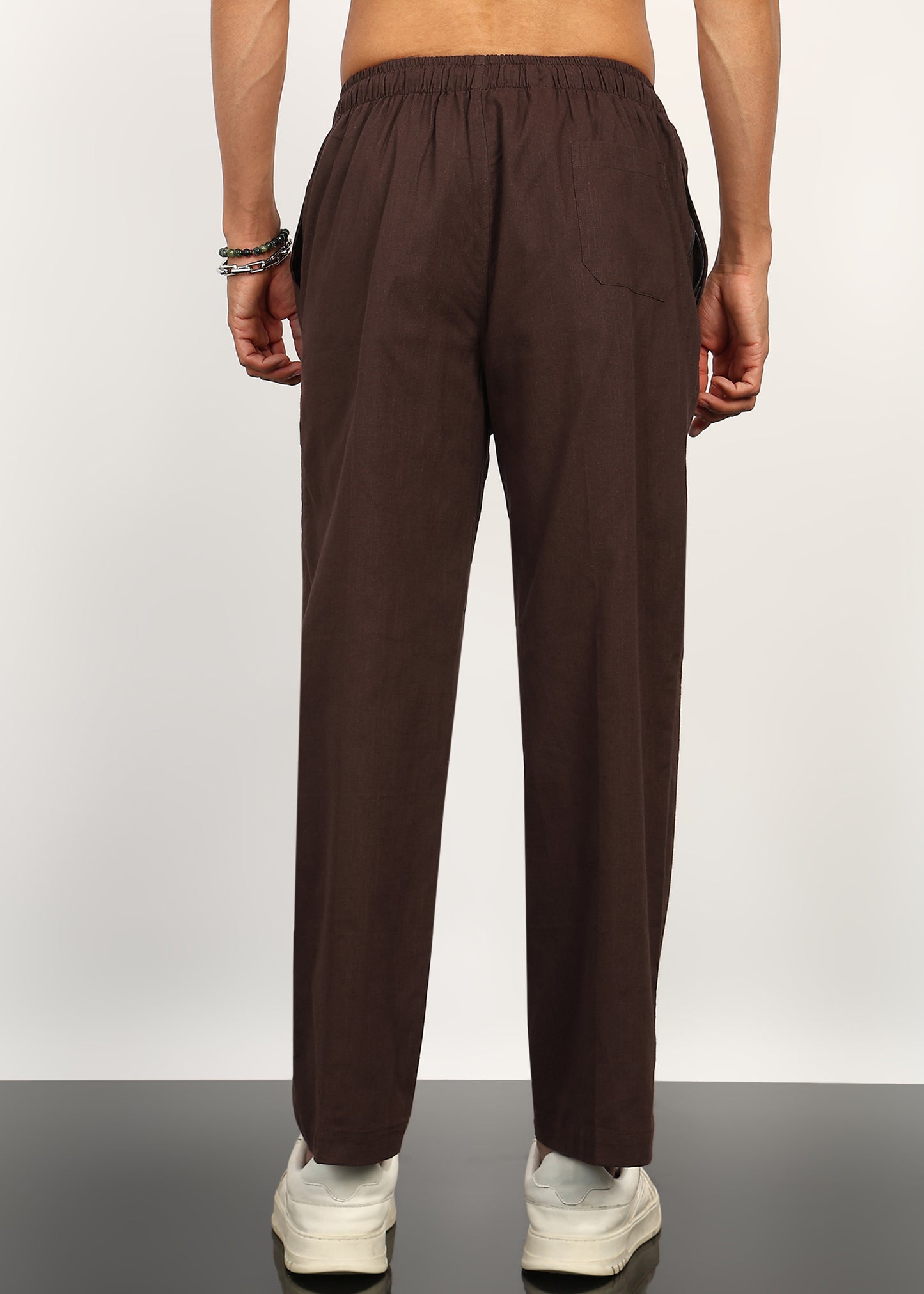 Cocoa Drift Linen Trousers